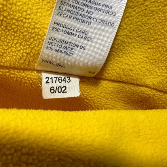 Vintage 2002 Tommy Hilfiger L Women Yellow Jacket Full Zip Windbreaker Fleece - Picture 13 of 16